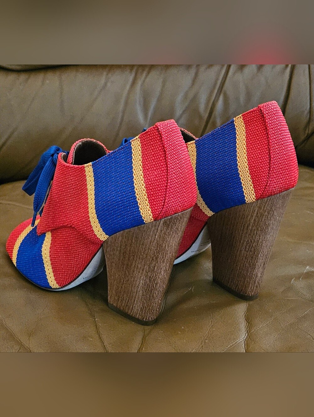 Dolce & Gabbana Multicolor Blended PVC Designer Ankle Heels Size 9 US - Picture 6 of 16